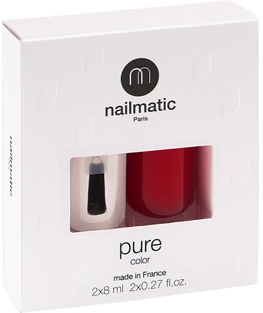 Набор - Nailmatic Pure Color Set (base/8ml + nail/polish/8ml) — фото N1