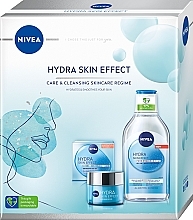 Духи, Парфюмерия, косметика Набор - NIVEA Hydra Skin Effect Care & Cleansing (m/water/400ml + f/gel/50ml)