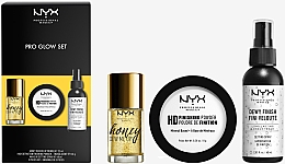 Духи, Парфюмерия, косметика Набор - NYX Professional Makeup Pro Glow Set (powder/8g + primer/22ml + spray/60ml)