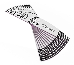 Пилочка для нігтів "Зебра" 180/240 без індивідуальної упаковки, 10 шт - Clavier Zebra — фото N1