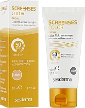 Солнцезащитный тональный флюид, светлый - SesDerma Laboratories Screen Ses Fluid SPF 50 Light — фото N2