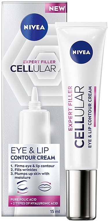 Крем для кожи вокруг глаз и губ - NIVEA CELLULAR EXPERT FILLER Eye & Lip Contour Cream — фото N1