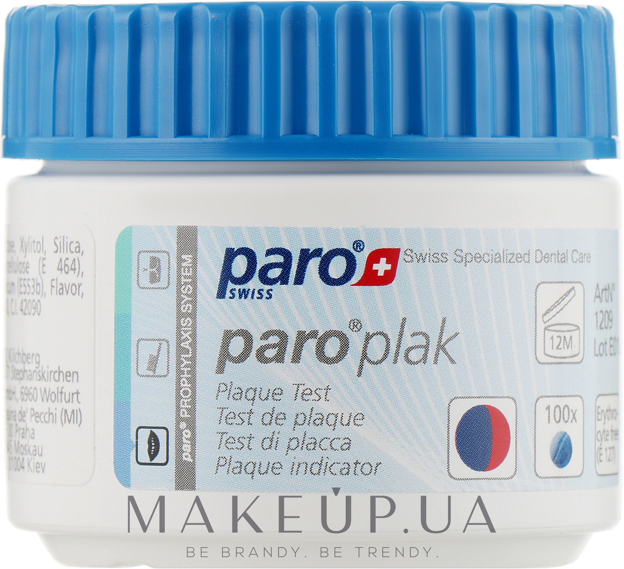 Таблетки для индикации зубного налета - Paro Swiss Plak2 — фото 100шт