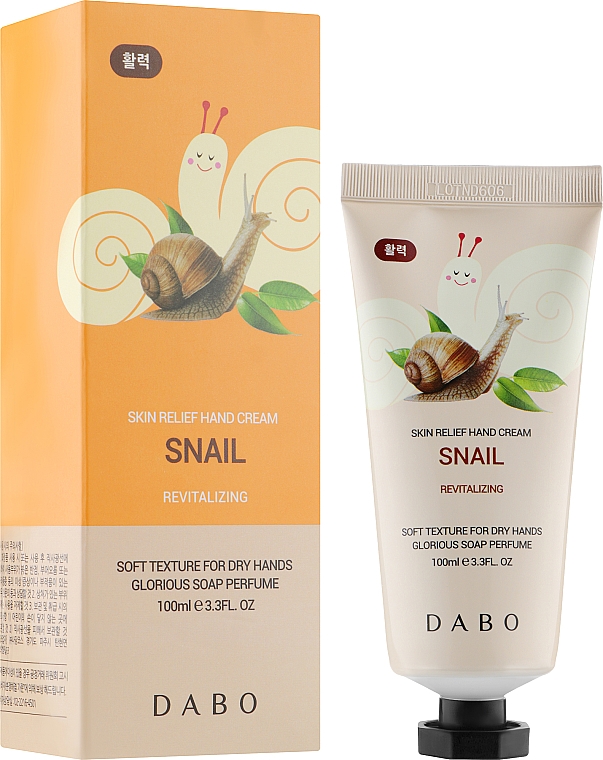 Крем для рук з екстрактом муцина равлика - Dabo Skin Relife Hand Cream Snail — фото N2