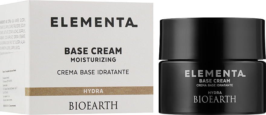 Зволожувальний крем для обличчя на основі оливкової олії - Bioearth Elementa Base Cream Hydra — фото N2