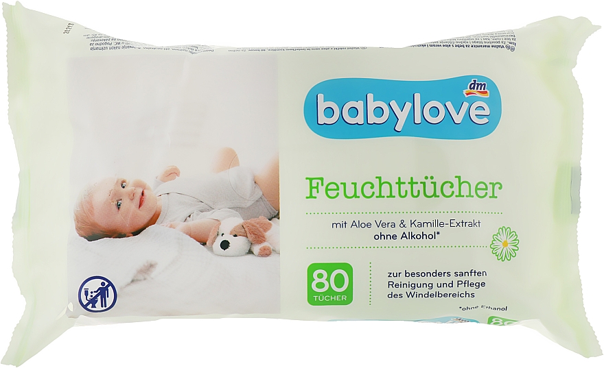 Вологі серветки для дітей - Babylove Feuchttucher — фото N1