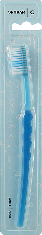 Зубная щетка "С", жесткая, синяя - Spokar C