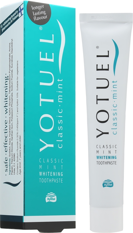 Отбеливающая зубная паста - Yotuel Classic Mint Whitening Toothpaste — фото N1
