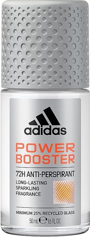 Дезодорант-антиперспірант кульковий для чоловіків - Adidas Power Booster 72H Anti-Perspirant Roll-On — фото N1