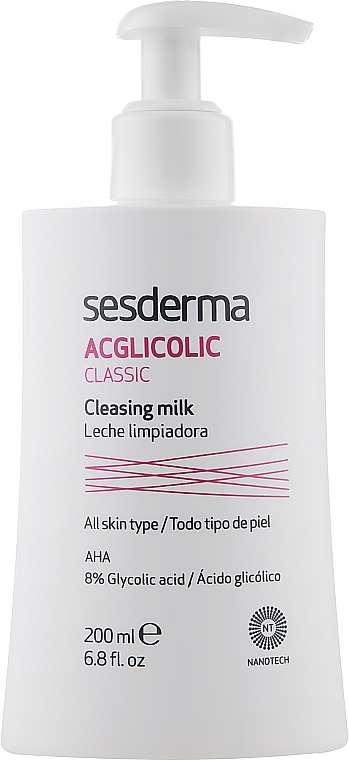 Молочко для снятия макияжа - SesDerma Laboratories Acglicolic Classic Cleansing Milk — фото N1