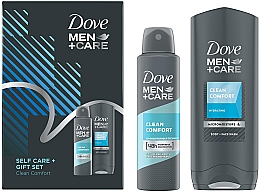 Духи, Парфюмерия, косметика Набор - Dove Men+Care Clean Comfort Self Care (deo/spray/150ml + sh/gel/250ml)