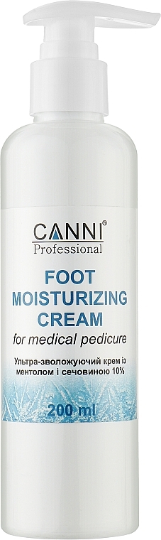 Крем для ног с ментолом и мочевиной 10% - Canni Foot Moisturizing Cream 