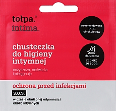 Парфумерія, косметика Серветки для інтимної гігієни антибактеріальні - Tolpa Intima