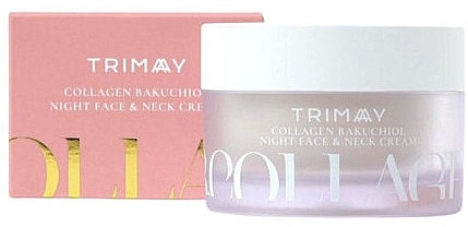 Ночной антивозрастной крем для лица и шеи с бакучиолом - Trimay Collagen Bakuchiol Night Face & Neck Cream — фото N1