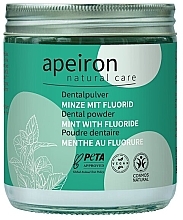 Парфумерія, косметика Зубна паста у порошку "М'ята із фтором" - Apeiron Dental Powder Mint With Fluoride