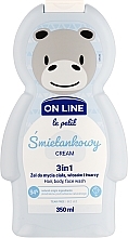 Средство для мытья волос тела и лица "Крем" - On Line Le Petit Cream 3 In 1 Hair Body Face Wash — фото N1