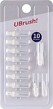 Набір щіток для міжзубних проміжків Ubrush! 1,0мм, 10шт, білий - Herbadent — фото N1