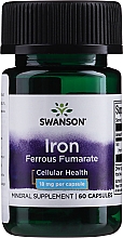 Харчова добавка "Залізо Фумарат", 18 мг - Swanson Iron Ferrous Fumarate 18 mg — фото N1