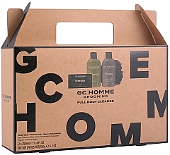 Парфумерія, косметика Набір - Grace Cole GC Homme Grooming Full Body Cleanse (b/wash/250ml + sponge/1pc + soap/150g + muscle/soak/250ml)