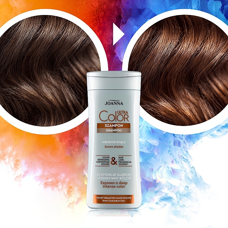 Шампунь для каштанового і коричневого волосся - Joanna Ultra Color System Shampoo — фото N4