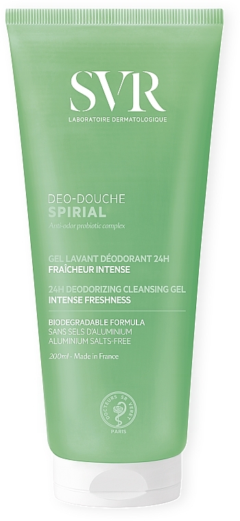 Гель-дезодорант для душа, лица и волос - SVR Spirial Deo-Douche Deodorizing Cleansing Gel — фото N1