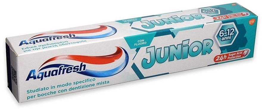 Зубна паста для дітей, 6-12 років - Aquafresh Junior Toothpaste — фото N1