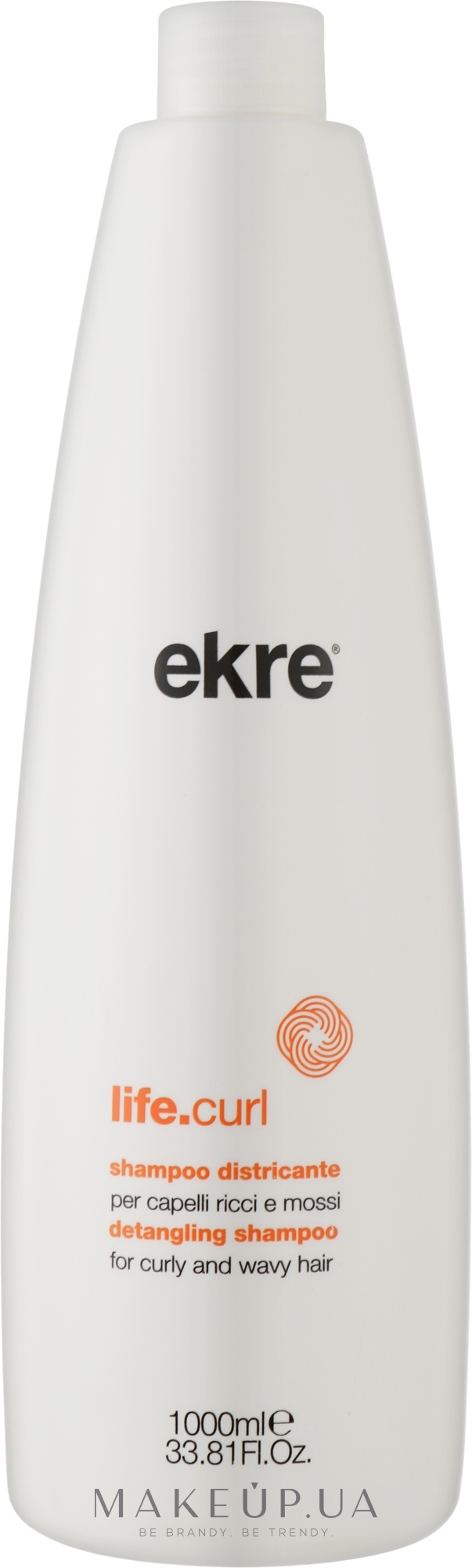 Шампунь для вьющихся и волнистых волос - Ekre Life.Curl Detangling Shampoo — фото 1000ml
