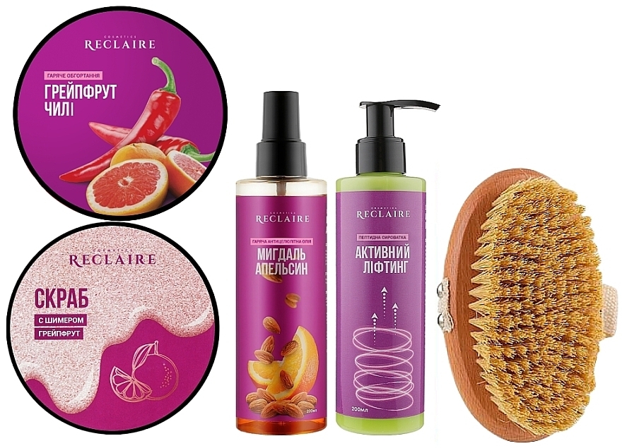 Набор "Мегабокс для подтяжки кожи и против целлюлита", 5 продуктов - Reclaire — фото N1
