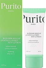 Сонцезахисний лосьйон для обличчя - Purito Seoul Wonder Releaf Centella Daily Sun Lotion SPF50+ PA++++ — фото N2