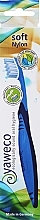 Парфумерія, косметика Зубна щітка зі змінними щетинками, синя - Yaweco Replaceable Head Toothbrush Soft Nylon