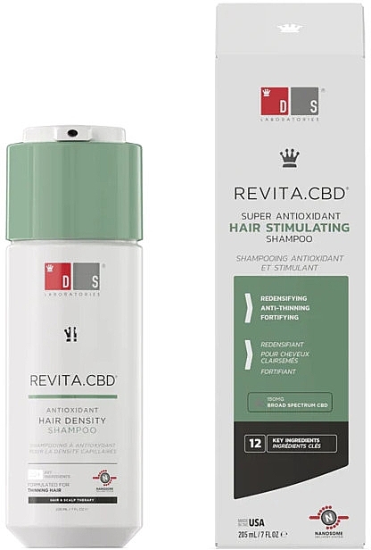 Шампунь від випадання волосся - DS Laboratories Revita Antioxidant Hair Density CBD Shampoo — фото N1