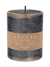 Декоративная свеча, черная, 9х11.5 см - Artman Rustic Metalic — фото N1