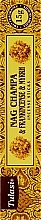 Парфумерія, косметика Пахощі "Наг чампа, ладан і мирра" - Tulasi Nag Champa & Frankincense & Myrrh Incense Sticks