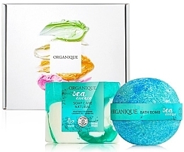 Подарочный набор "Праздничный день" - Organique Sea Essence (soap/100g + bath/bomb/170g) — фото N1