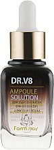 Ампульна сироватка з муцином чорного равлика - FarmStay DR.V8 Ampoule Solution Black Snail — фото N2