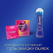 Презервативи латексні з силіконовою змазкою з ребрами та крапками, 3 шт - Durex Pleasuremax — фото N7