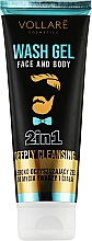 Духи, Парфюмерия, косметика Очищающий гель для лица и тела - Vollare Face & Body Wash Gel 2in1 Deeply Cleansing Men