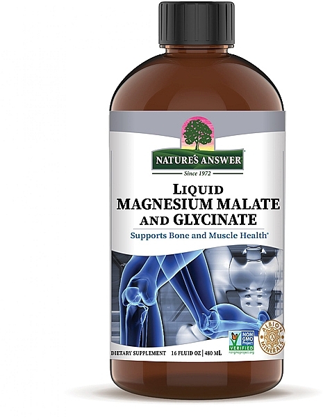 Пищевая добавка - Nature’s Answer Liquid Magnesium Glycinate & Malate — фото N1