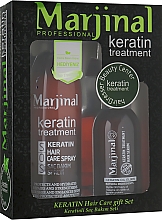 Духи, Парфюмерия, косметика Набор для восстановления волос - Marjinal Keratin Hair Treatment (keratin/ser/150ml + keratin/spray/250ml)