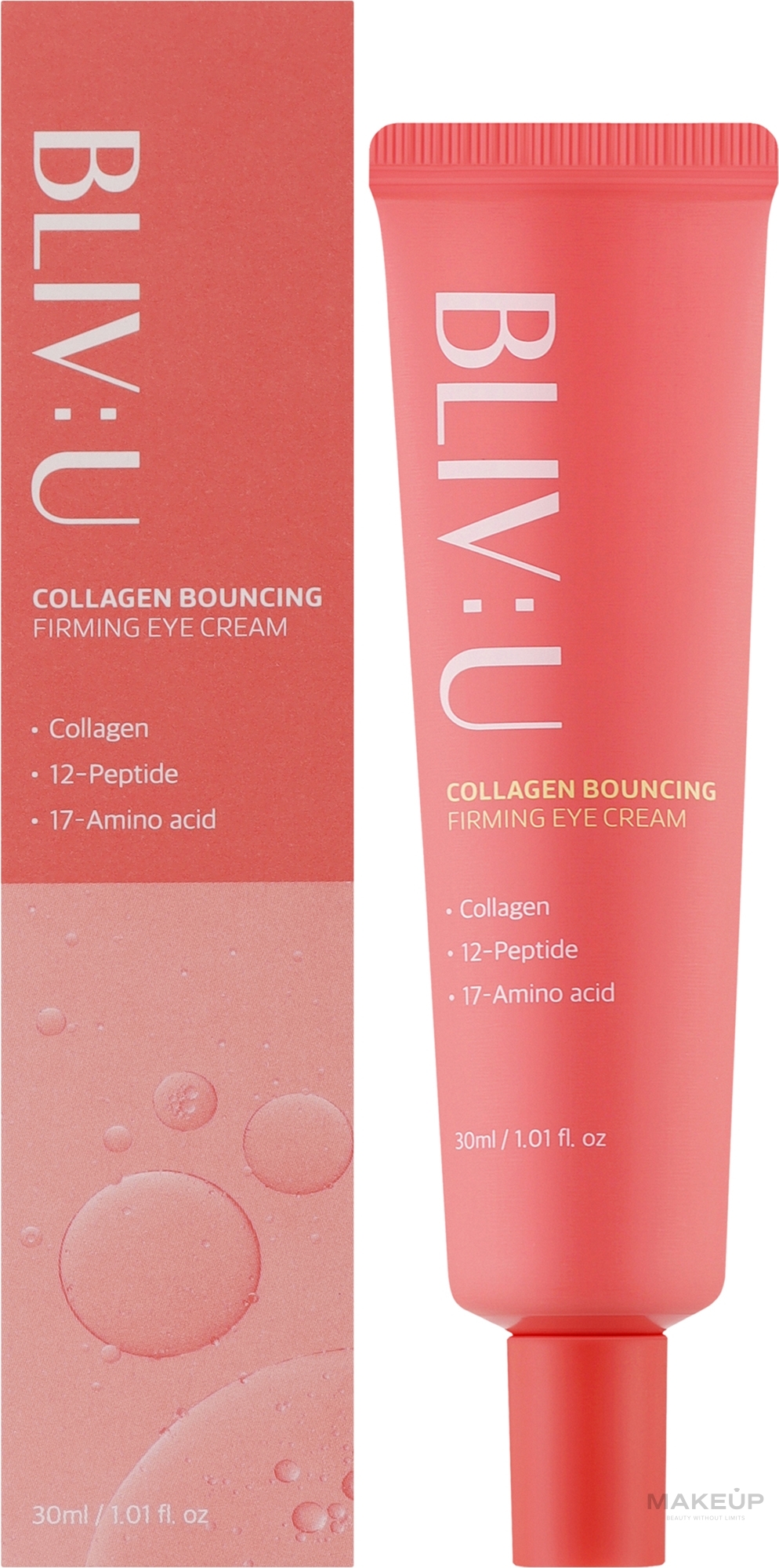 Крем для кожи вокруг глаз с коллагеном - Bliv:U Collagen Bouncing Firming Eye Cream — фото 30ml