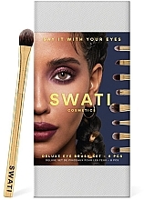 Набір пензликів для макіяжу очей, 8 шт. - Swati Deluxe Eye Brush Set — фото N1