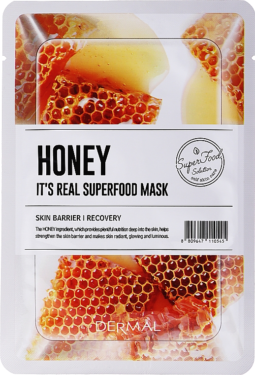 Відновлювальна маска для обличчя - Dermal Mask Honey Protect & Nourish Facial Sheet — фото N3