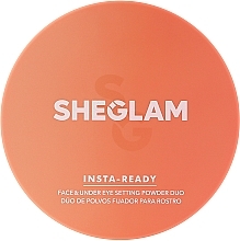 Пудра для обличчя та шкіри навколо очей 2 в 1 - Sheglam Insta-Ready Face & Under Eye Setting Powder Duo — фото N2