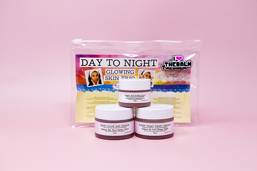 Набір - theBalm To The Rescue Day-to-Night Glow Kit (f/cr/2х30ml + eye/jelly/15ml) — фото N3