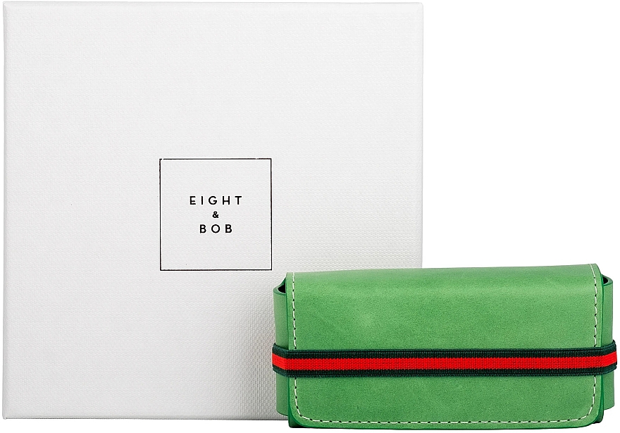 Чохол для флакона, зелений - Eight & Bob Grass Green Leather — фото N1