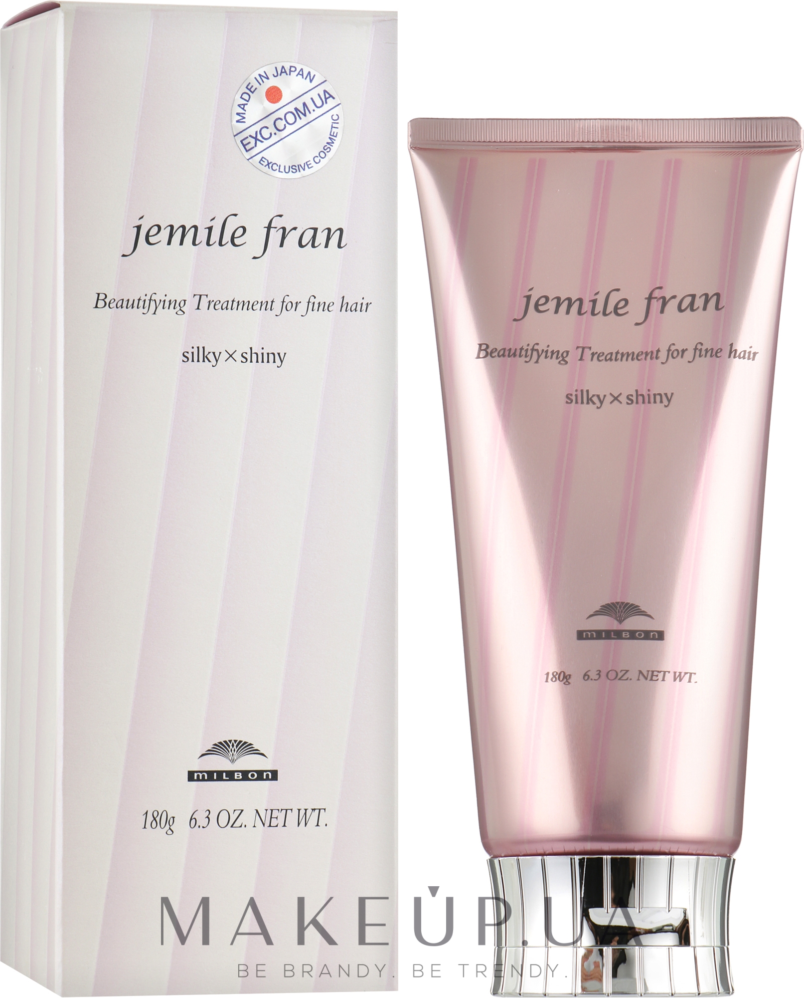 Бальзам-кондиционер для шелковистых и блестящих волос - Milbon Jemile Fran Treatment Silky+Shiny For Fine Hair — фото 180ml