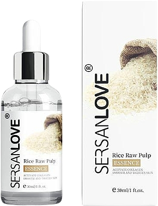 Антивікова сироватка для обличчя з екстрактом м'якоті сирого рису - SersanLove Rice Raw Pulp Essence — фото N2