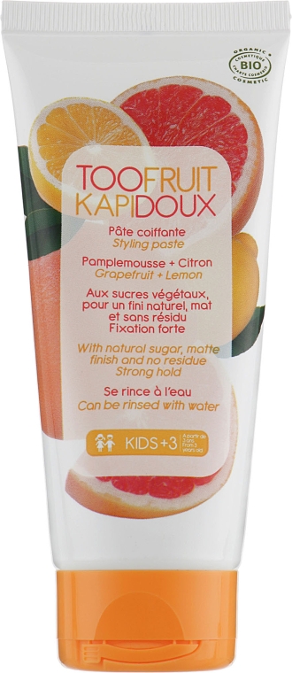 Паста для стайлинга "Грейпфрут и лимон" - TOOFRUIT Kapidoux Grapefruit + Lemon Styling Paste