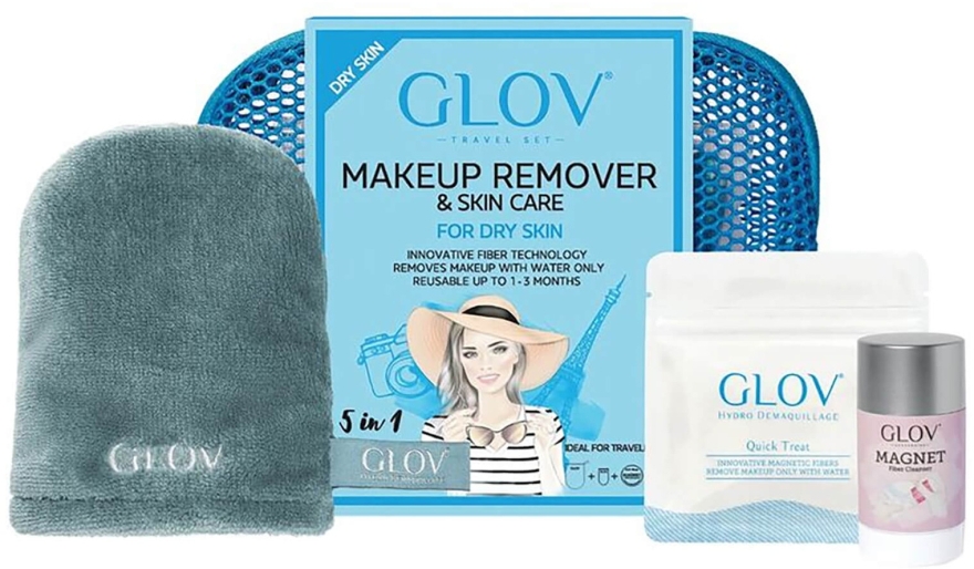 Набор - Glov Expert Travel Set Dry Skin (glove/mini/1pcs + glove/1pcs + stick/40g) — фото N1