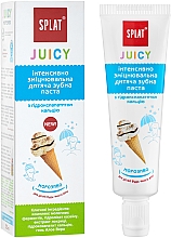 Духи, Парфюмерия, косметика Детская укрепляющая зубная паста "Мороженое" - SPLAT Juicy